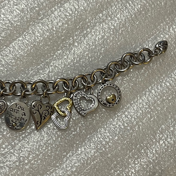 Brighton Power of Pink Breast Cancer Charm Bracelet Watch Silver Gold + Bag💞 - Picture 16 of 17